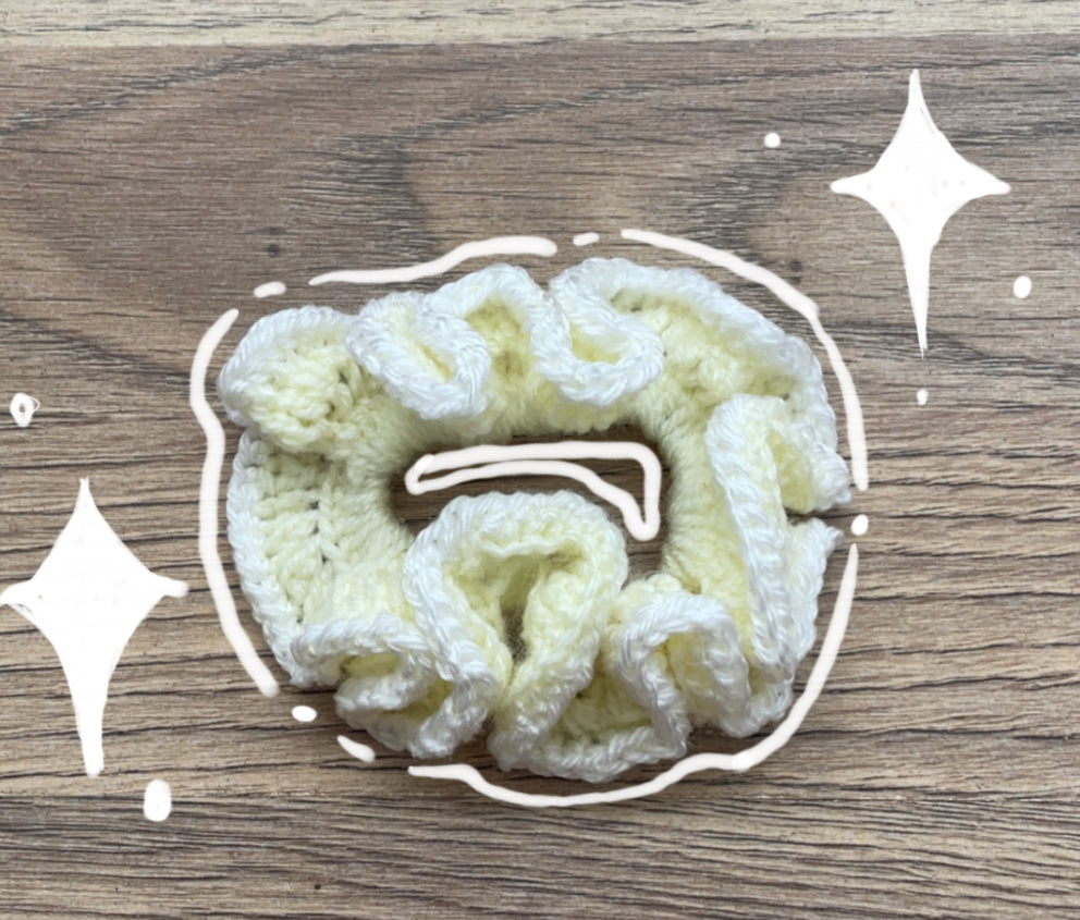 Handmade crochet scrunchie
