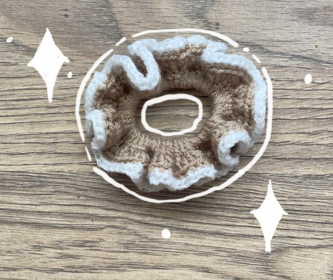 Handmade crochet scrunchie