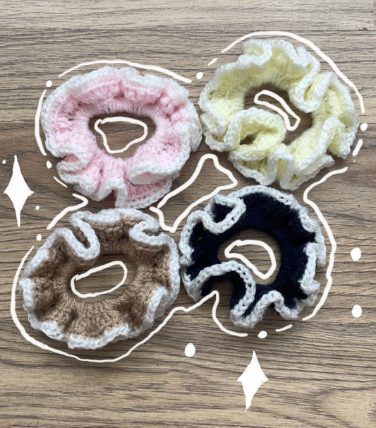 Handmade crochet scrunchie