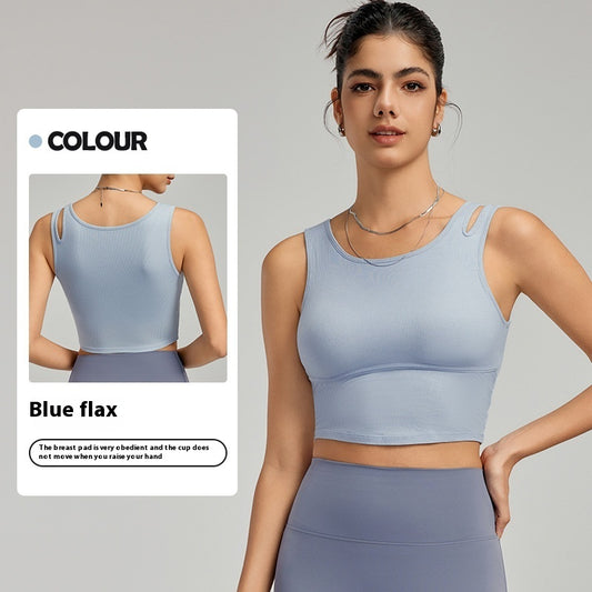 lilly clay mid length workout bra vest